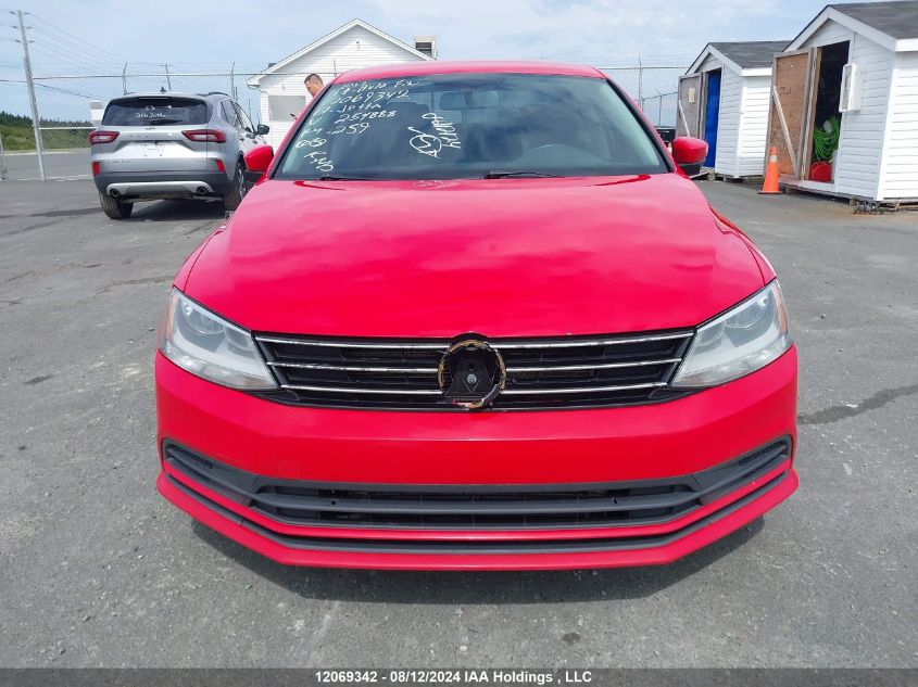 2017 Volkswagen Jetta Sedan VIN: 3VW2B7AJ1HM254888 Lot: 12069342