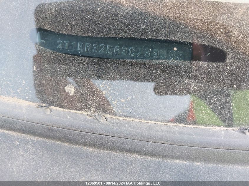 2003 Toyota Corolla Ce/Le/S VIN: 2T1BR32E63C739585 Lot: 12069501