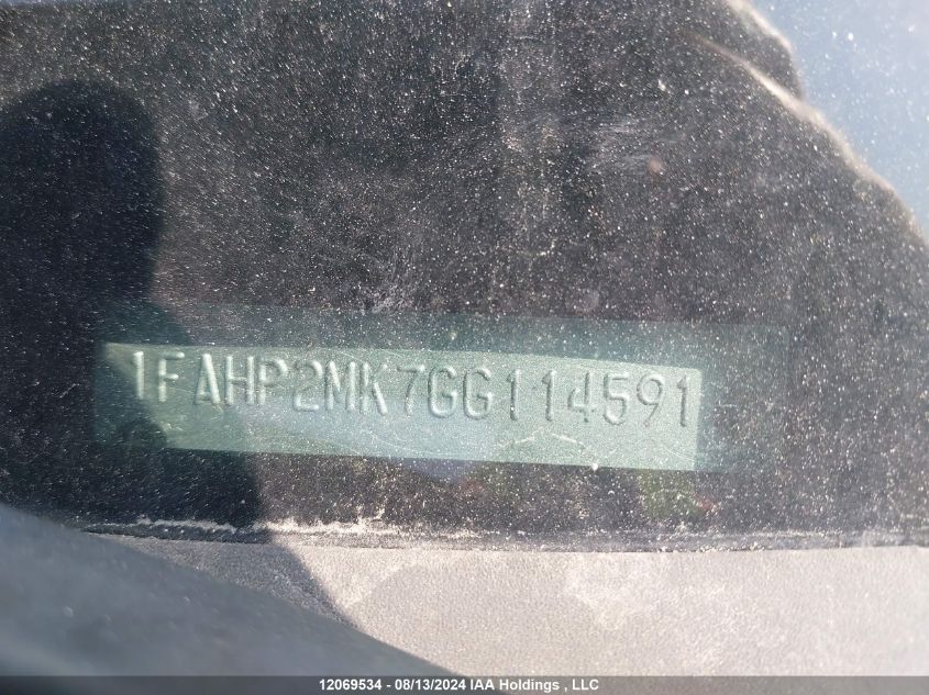 2016 Ford Police Interceptor VIN: 1FAHP2MK7GG114591 Lot: 12069534