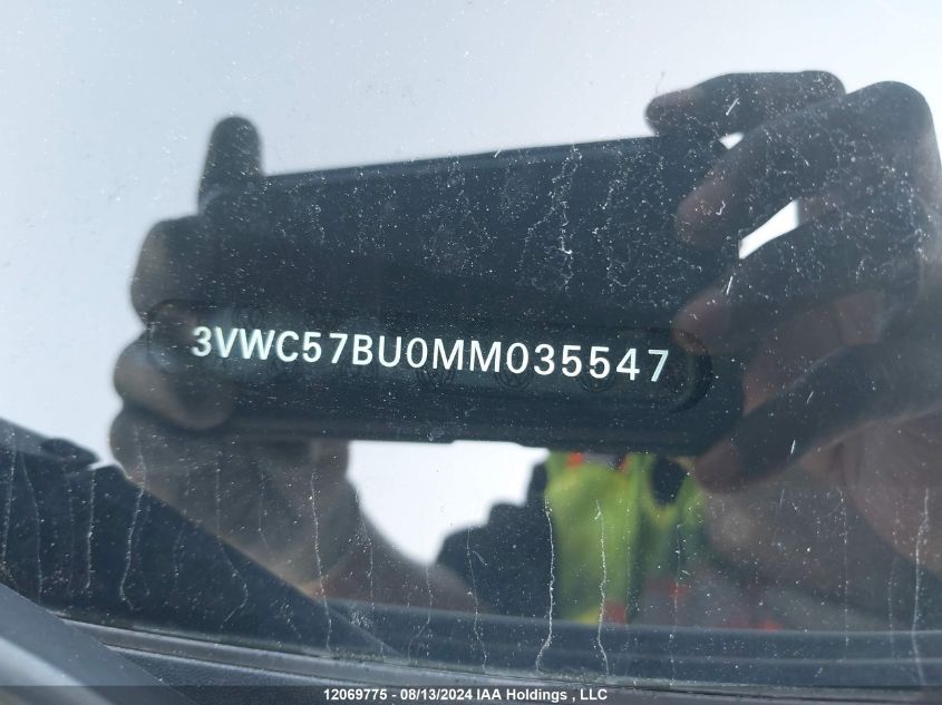 2021 Volkswagen Jetta VIN: 3VWC57BU0MM035547 Lot: 12069775