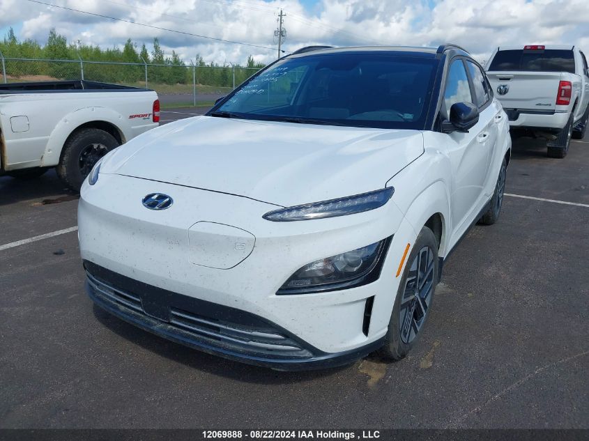 2022 Hyundai Kona Electric Preferred With Two-Tone Roof VIN: KM8K23AGXNU158275 Lot: 12069888