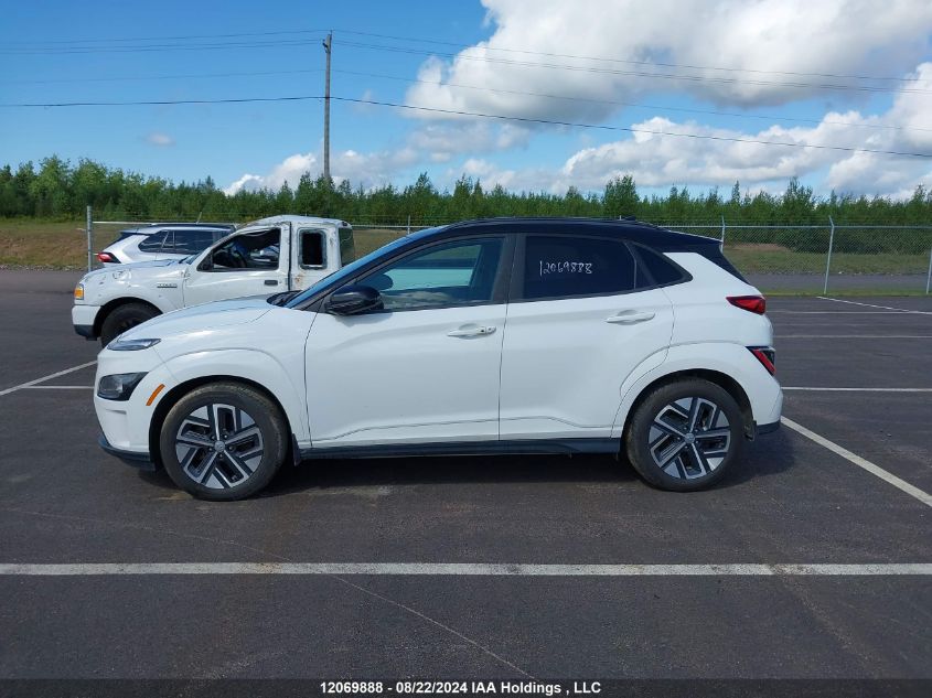 2022 Hyundai Kona Electric Preferred With Two-Tone Roof VIN: KM8K23AGXNU158275 Lot: 12069888