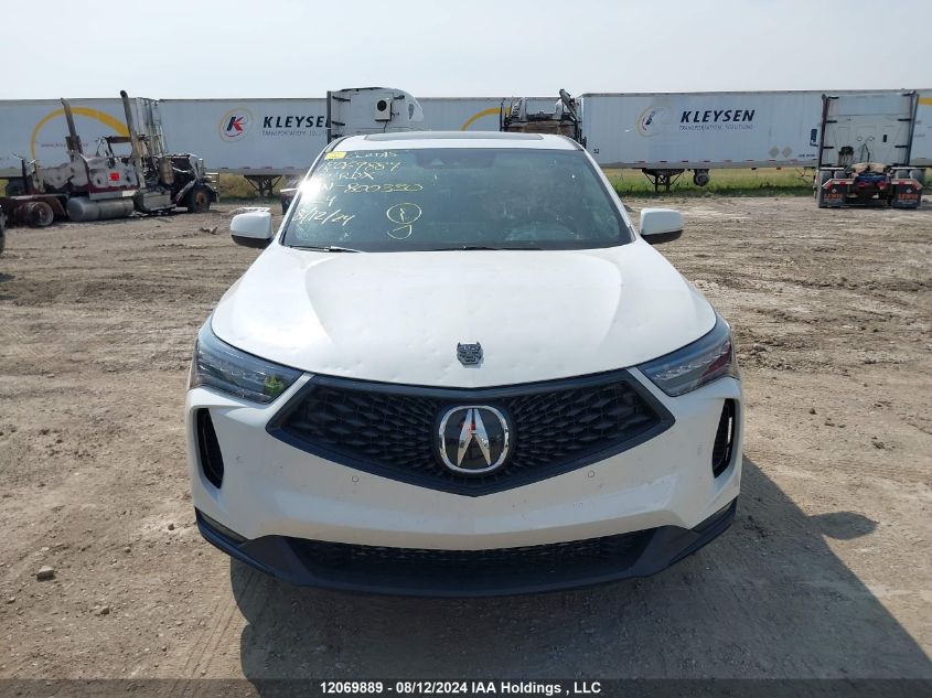 2022 Acura Rdx VIN: 5J8TC2H69NL800330 Lot: 12069889