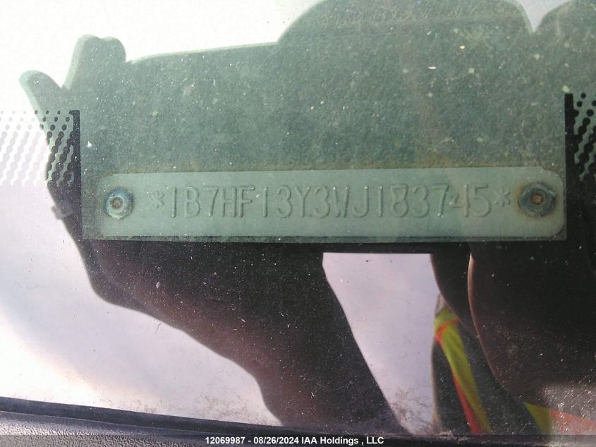 1998 Dodge Ram 1500 VIN: 1B7HF13Y3WJ183745 Lot: 12069987