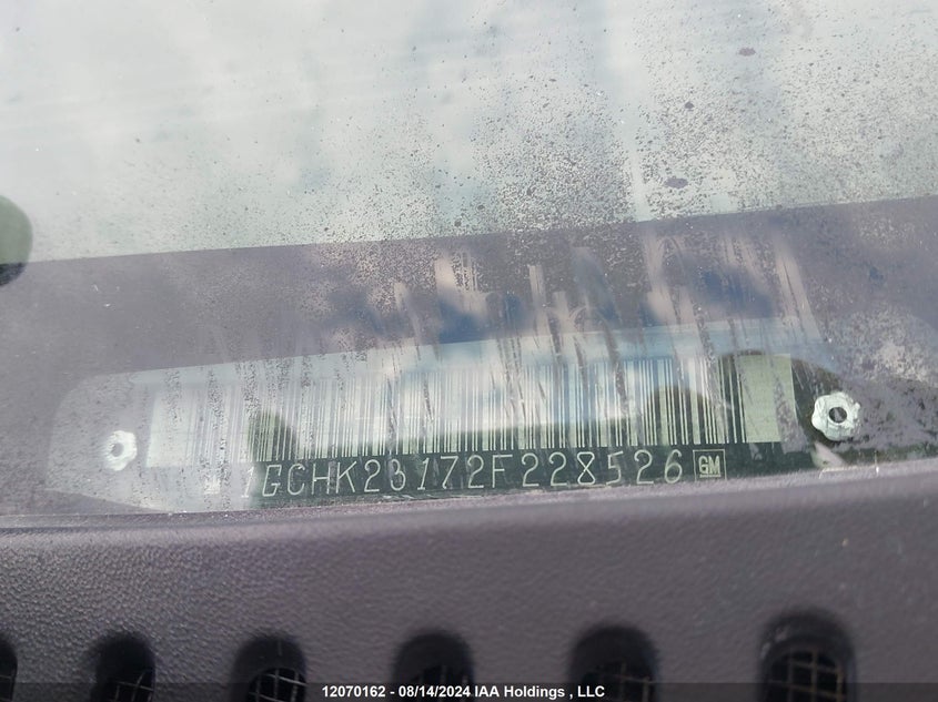 2002 Chevrolet Silverado 2500Hd VIN: 1GCHK23172F228526 Lot: 12070162