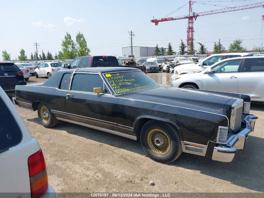 1979 Lincoln Continental VIN: 9Y81S765990 Lot: 12070197