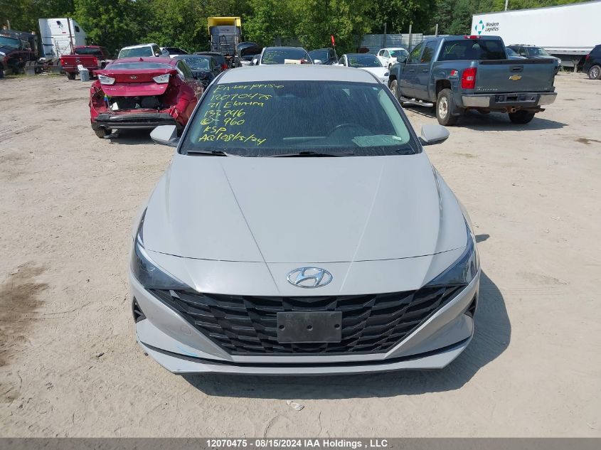 2021 Hyundai Elantra Sel VIN: KMHLM4AG4MU133746 Lot: 12070475