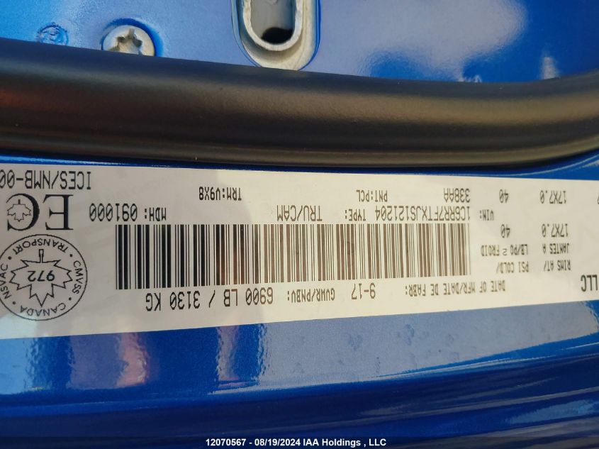 2018 Ram 1500 St VIN: 1C6RR7FTXJS121204 Lot: 12070567