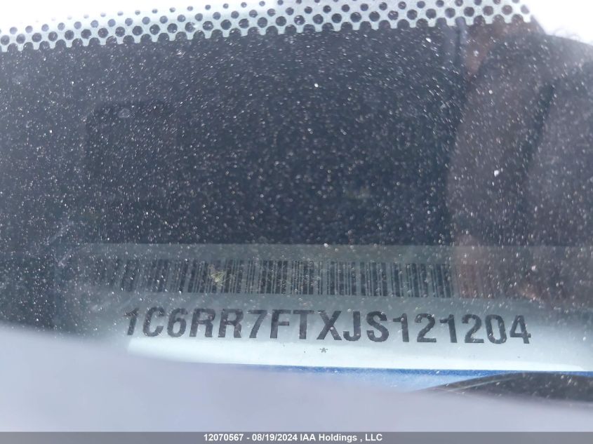 2018 Ram 1500 St VIN: 1C6RR7FTXJS121204 Lot: 12070567