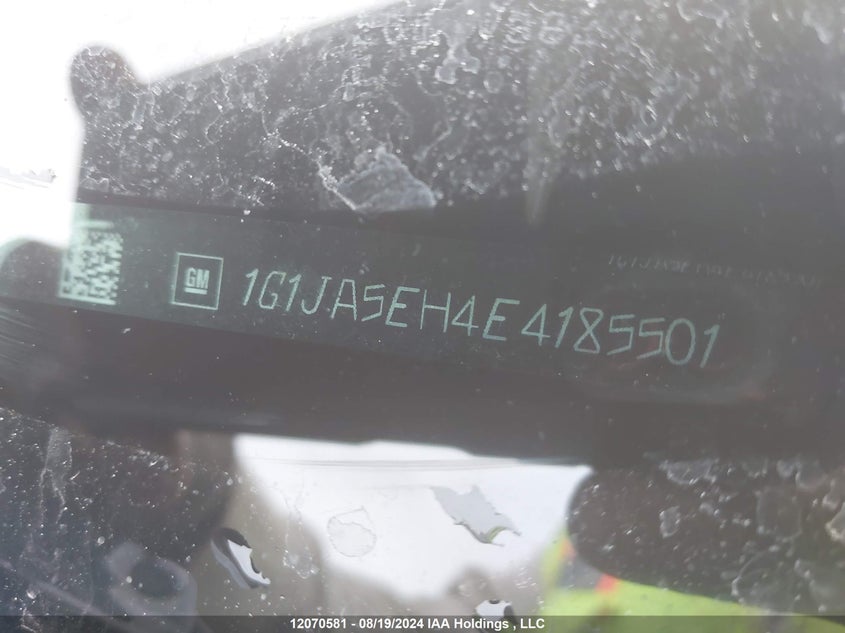 2014 Chevrolet Sonic VIN: 1G1JA5EH4E4185501 Lot: 12070581