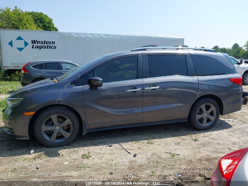 2022 Honda Odyssey VIN: 5FNRL6H43NB504480 Lot: 12070590