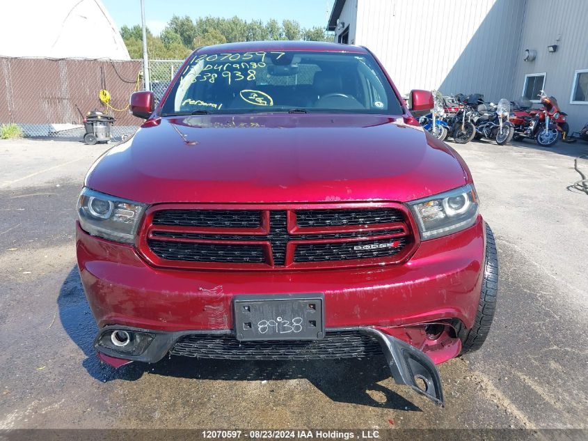 2017 Dodge Durango Gt VIN: 1C4RDJDG1HC638938 Lot: 12070597