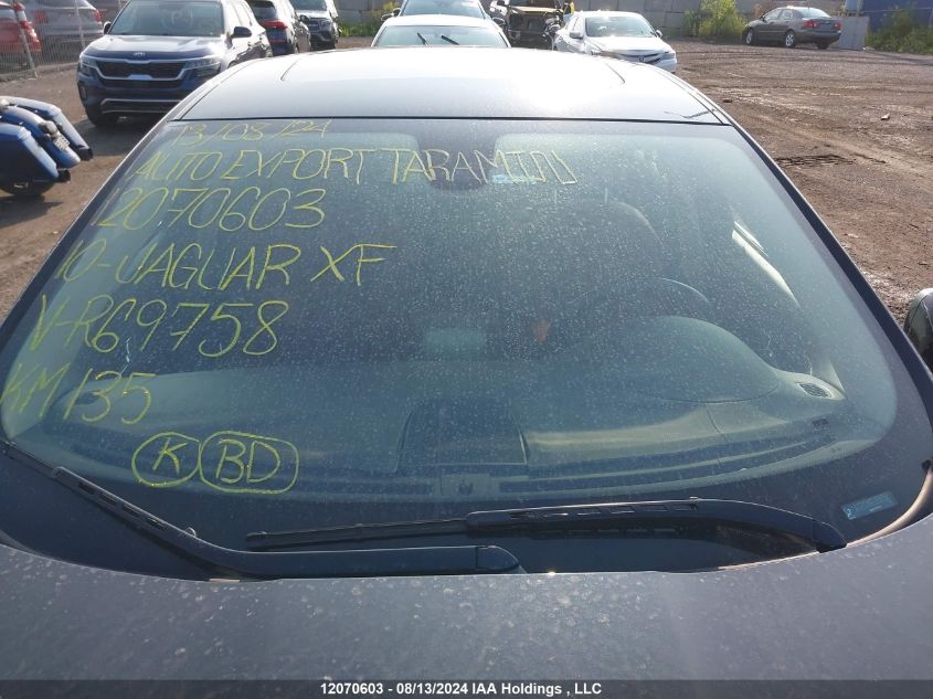 2010 Jaguar Xf VIN: SAJXA0GB8ALR69758 Lot: 12070603