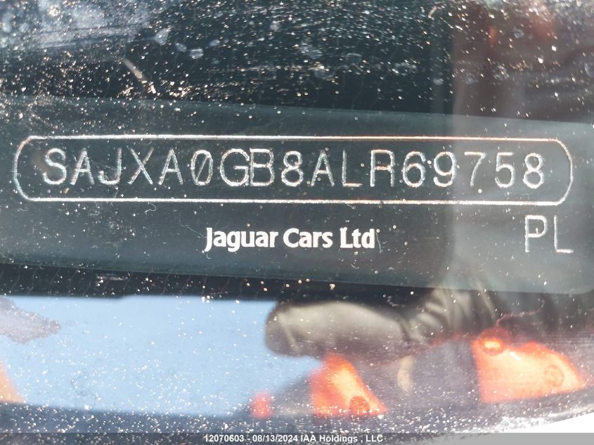 2010 Jaguar Xf VIN: SAJXA0GB8ALR69758 Lot: 12070603