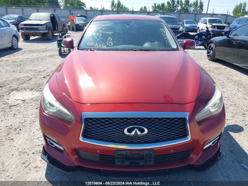 2014 Infiniti Q50 VIN: JN1BV7AR9EM706421 Lot: 12070604