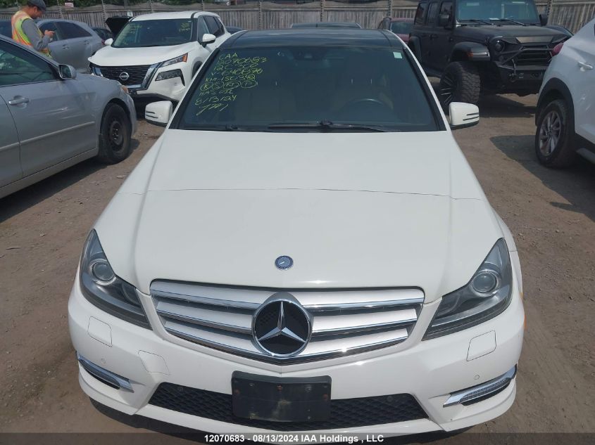 2012 Mercedes-Benz C-Class VIN: WDDGF8BBXCA640876 Lot: 12070683