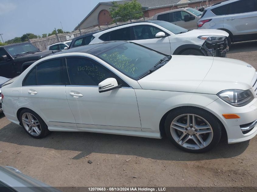2012 Mercedes-Benz C-Class VIN: WDDGF8BBXCA640876 Lot: 12070683