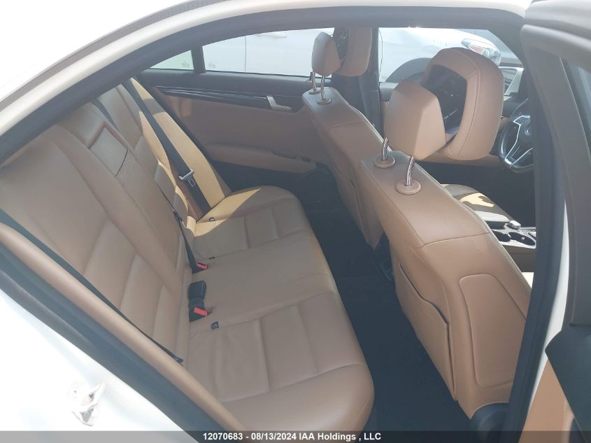 2012 Mercedes-Benz C-Class VIN: WDDGF8BBXCA640876 Lot: 12070683