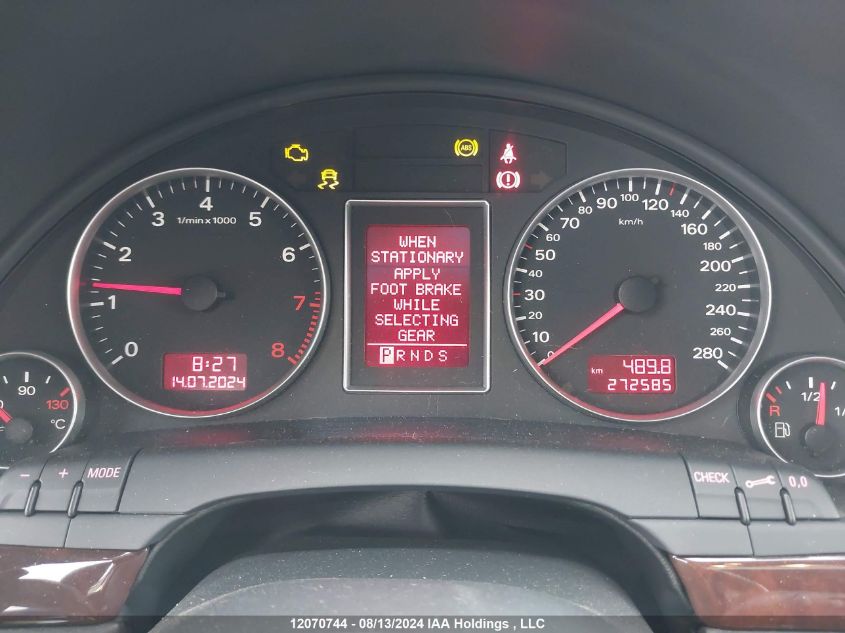 2008 Audi A4 VIN: WAUKH68EX8A124297 Lot: 12070744