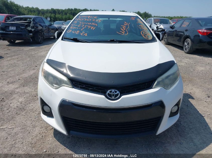 2015 Toyota Corolla S VIN: 2T1BURHE1FC275991 Lot: 12070755