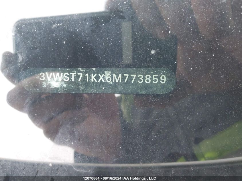 2006 Volkswagen Jetta Tdi Option Package 1 VIN: 3VWST71KX6M773859 Lot: 12070864