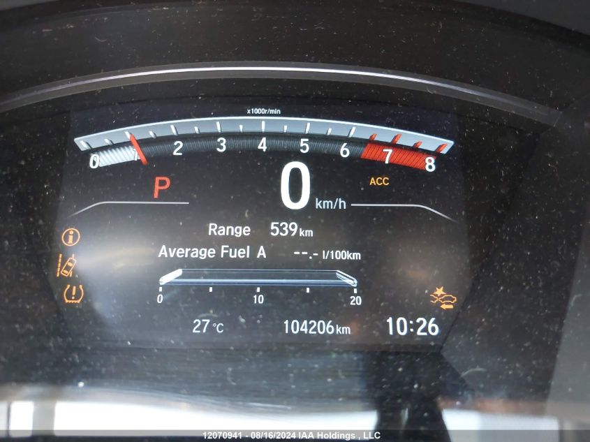 2019 Honda Cr-V VIN: 2HKRW2H80KH117837 Lot: 12070941