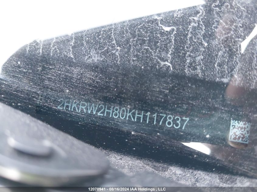 2019 Honda Cr-V VIN: 2HKRW2H80KH117837 Lot: 12070941