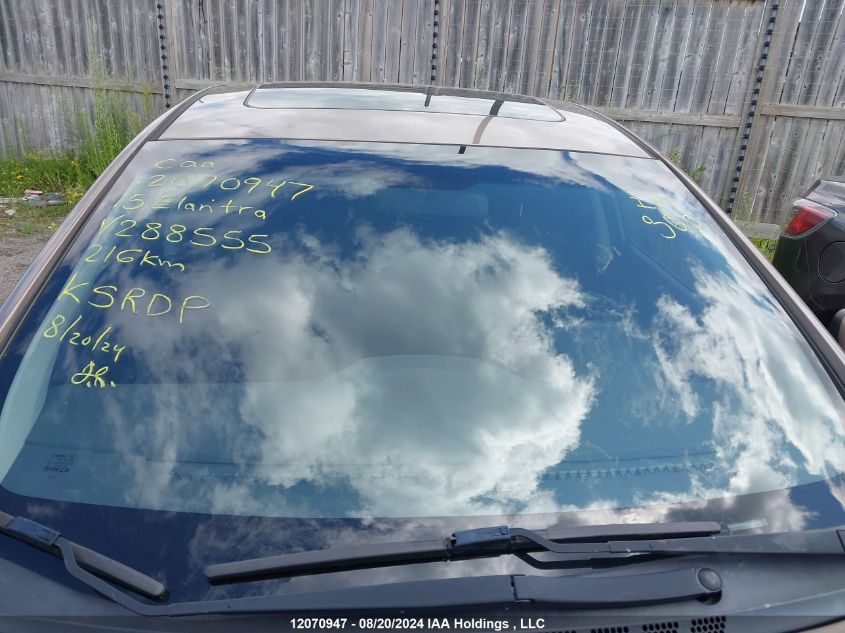 2015 Hyundai Elantra Se/Sport/Limited VIN: KMHDH4AH9FU288555 Lot: 12070947