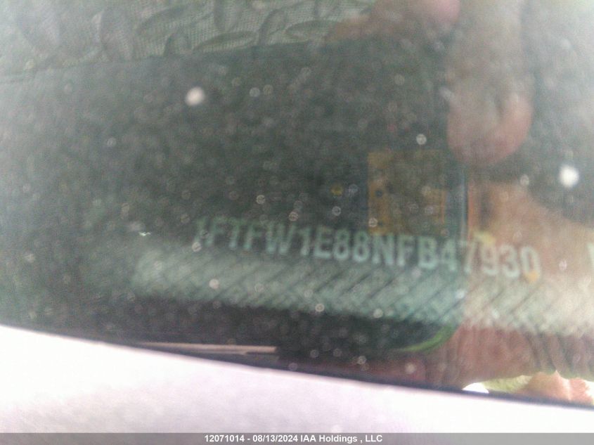 2022 Ford F150 Supercrew VIN: 1FTFW1E88NFB47930 Lot: 12071014