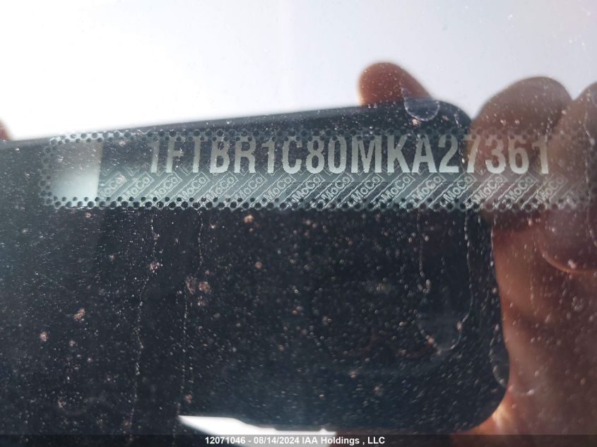 2021 Ford Transit T-250 VIN: 1FTBR1C80MKA27361 Lot: 12071046