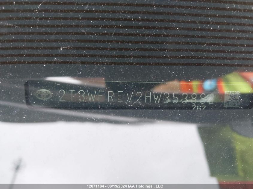 2017 Toyota Rav4 Xle VIN: 2T3WFREV2HW353882 Lot: 12071184