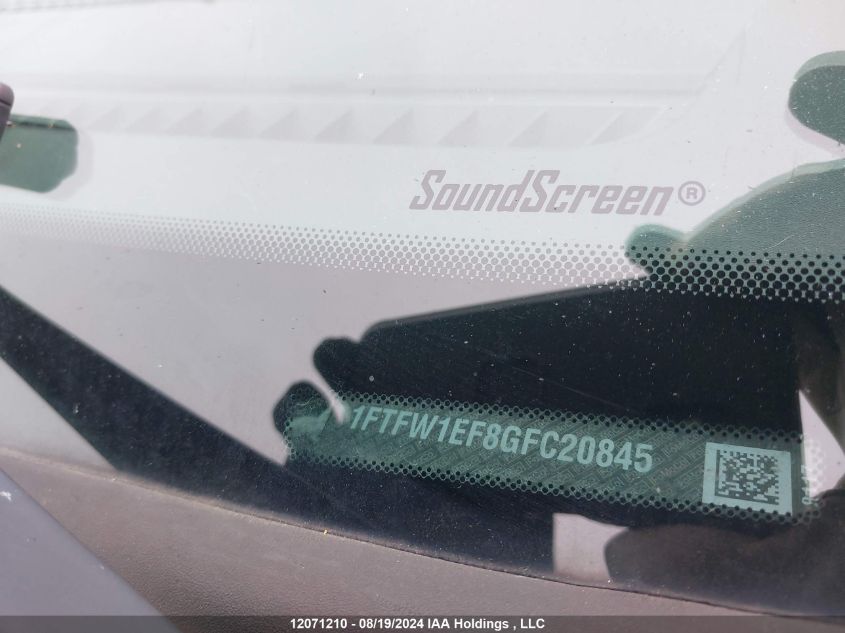 2016 Ford F-150 Xlt VIN: 1FTFW1EF8GFC20845 Lot: 12071210