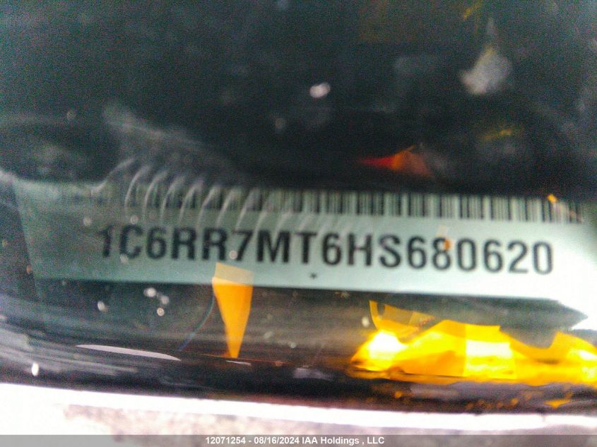 2017 Ram 1500 Sport VIN: 1C6RR7MT6HS680620 Lot: 12071254