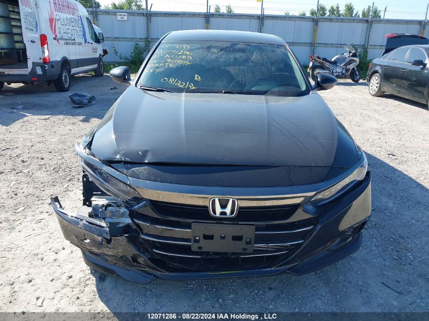 2021 Honda Accord Sedan VIN: 1HGCV1F31MA800894 Lot: 12071286