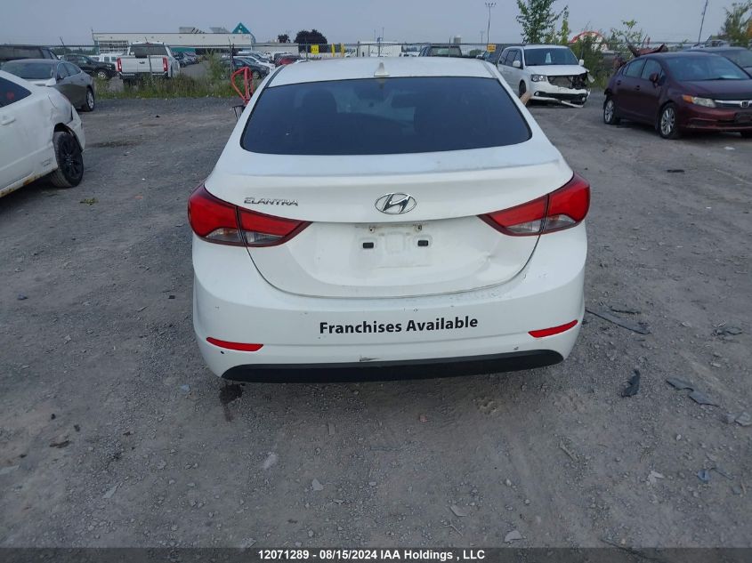 2014 Hyundai Elantra Gl VIN: 5NPDH4AE3EH494313 Lot: 12071289