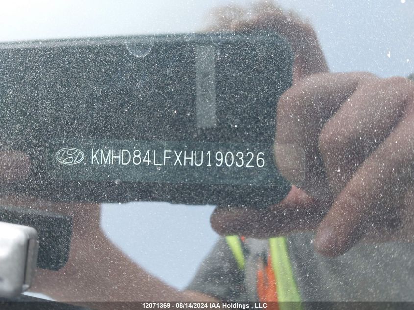 2017 Hyundai Elantra VIN: KMHD84LFXHU190326 Lot: 12071369