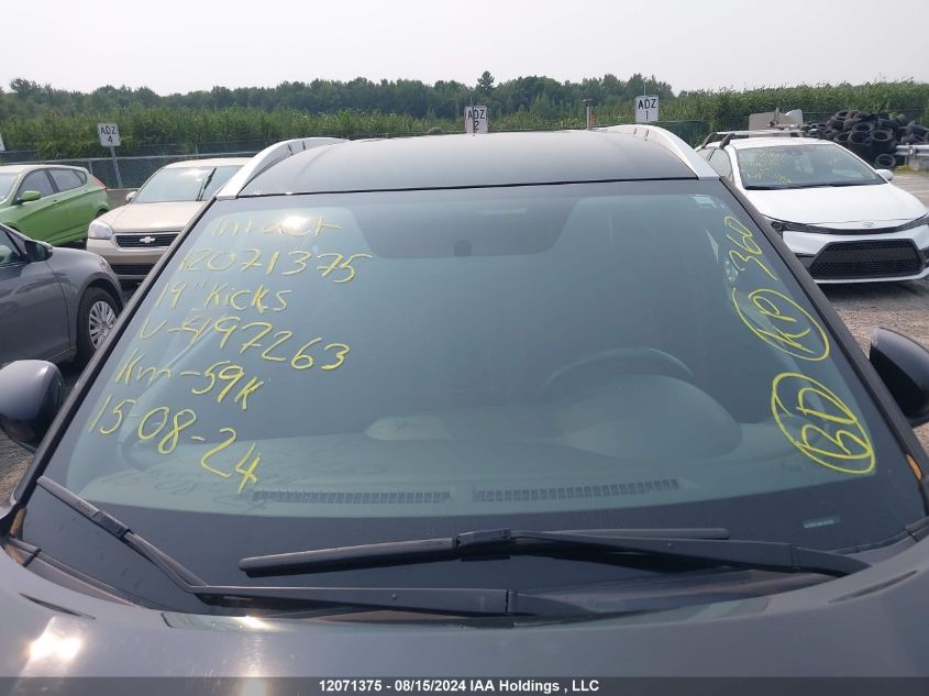 2019 Nissan Kicks VIN: 3N1CP5CU8KL497263 Lot: 12071375