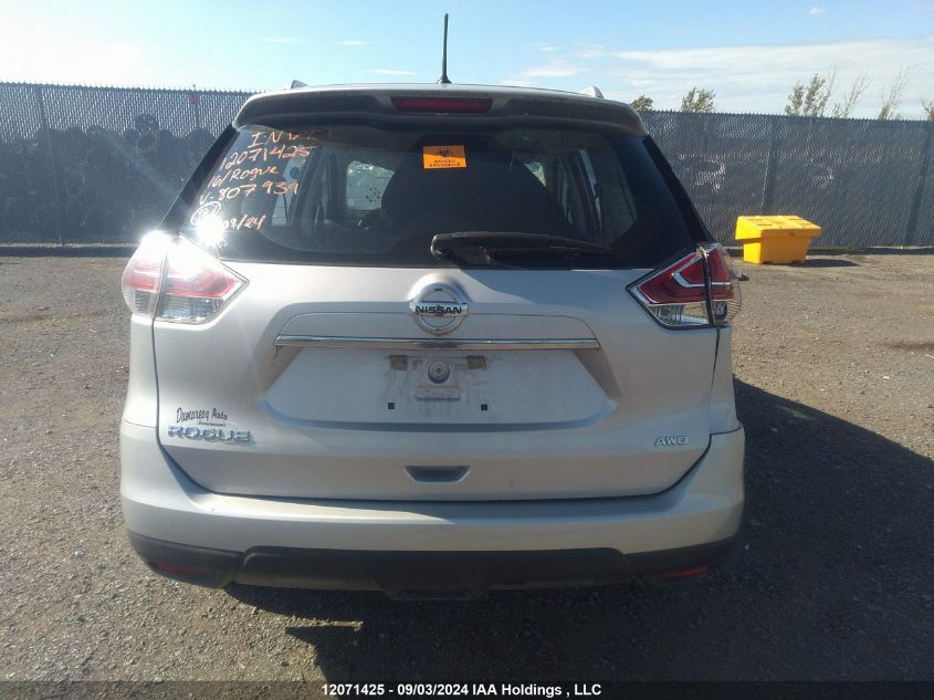 2016 Nissan Rogue VIN: 5N1AT2MV7GC807939 Lot: 12071425