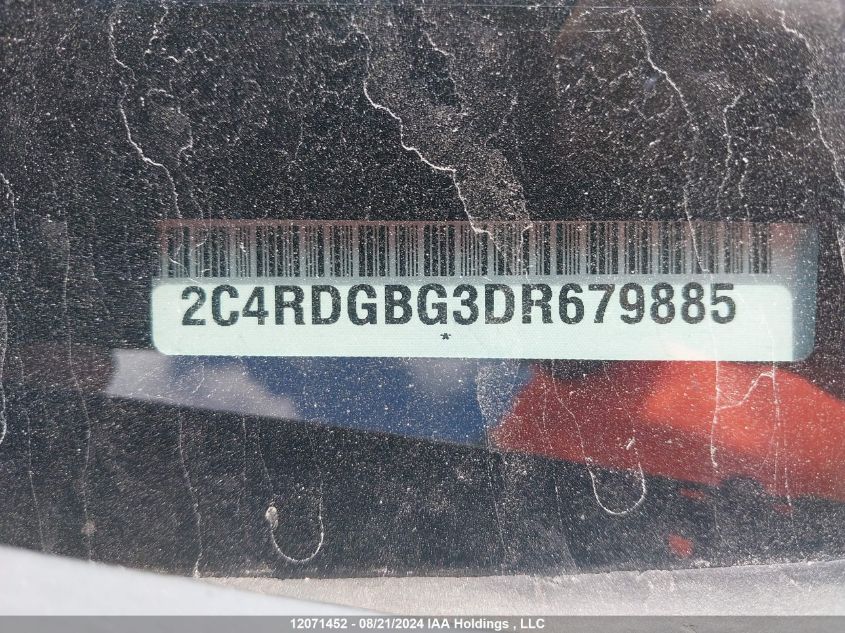 2013 Dodge Grand Caravan Se/Sxt VIN: 2C4RDGBG3DR679885 Lot: 12071452