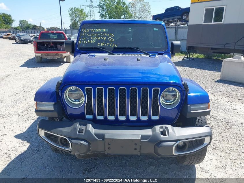 2019 Jeep Wrangler Unlimited Sahara VIN: 1C4HJXEN1KW607294 Lot: 12071453