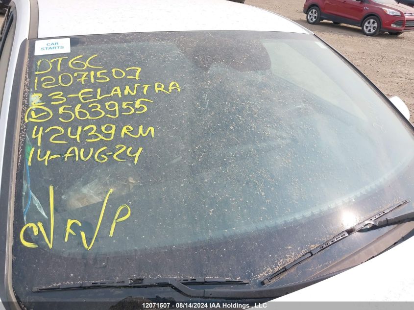 2023 Hyundai Elantra Sel VIN: KMHLM4AG9PU563955 Lot: 12071507