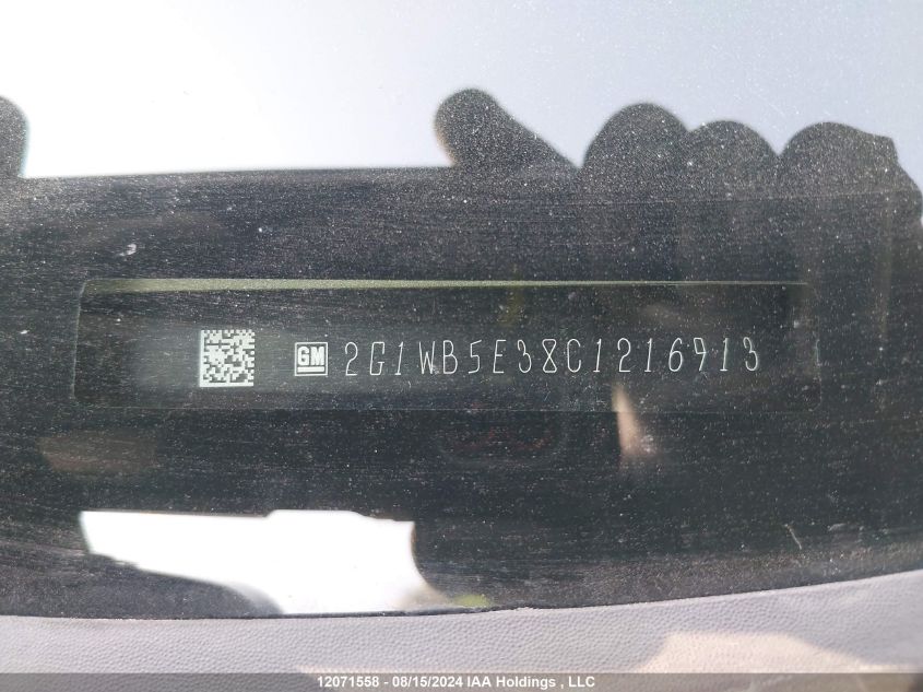 2012 Chevrolet Impala VIN: 2G1WB5E38C1216913 Lot: 12071558