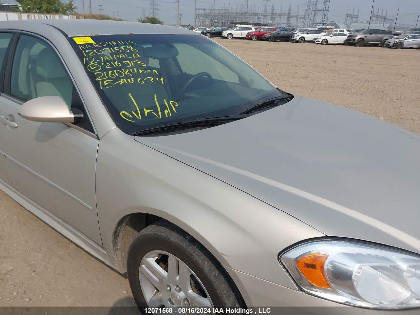 2012 Chevrolet Impala VIN: 2G1WB5E38C1216913 Lot: 12071558