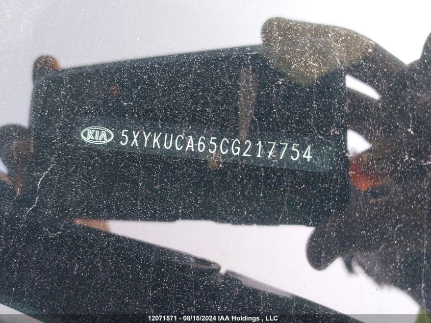 2012 Kia Sorento VIN: 5XYKUCA65CG217754 Lot: 12071571