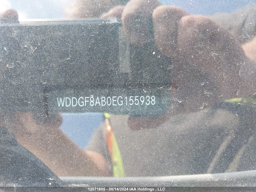 2014 Mercedes-Benz C-Class VIN: WDDGF8AB0EG155938 Lot: 12071605
