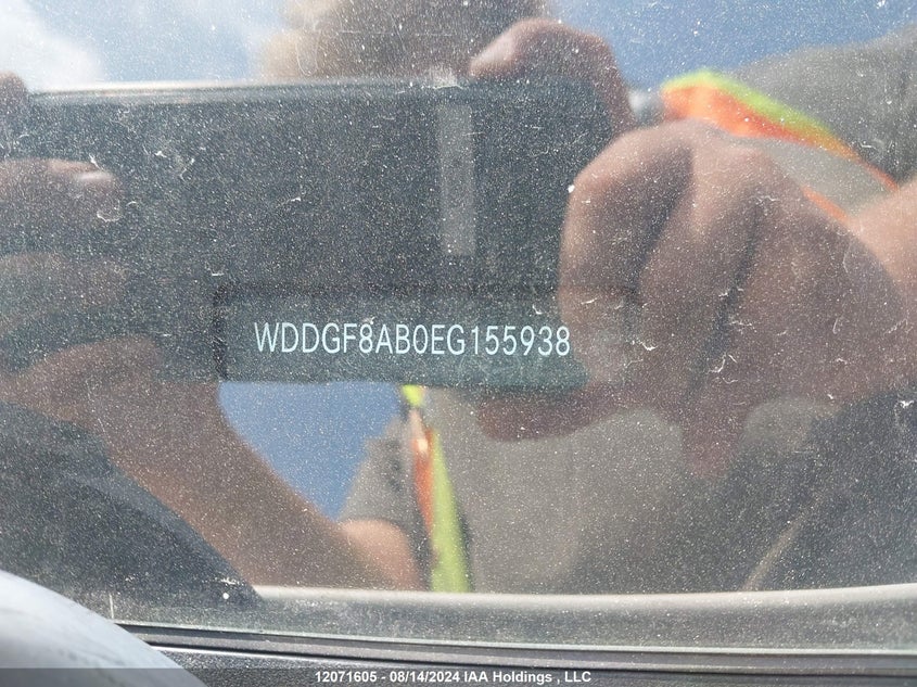 2014 Mercedes-Benz C-Class VIN: WDDGF8AB0EG155938 Lot: 12071605