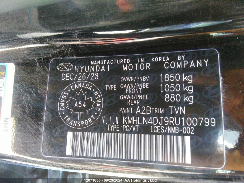 KMHLN4DJ9RU100799 2024 Hyundai Elantra