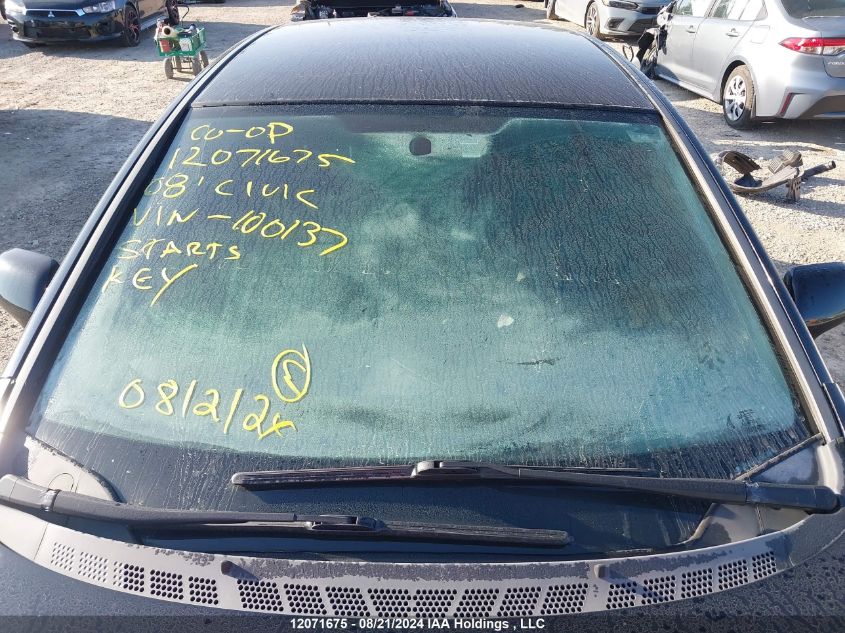 2008 Honda Civic Sdn VIN: 2HGFA16598H100137 Lot: 12071675