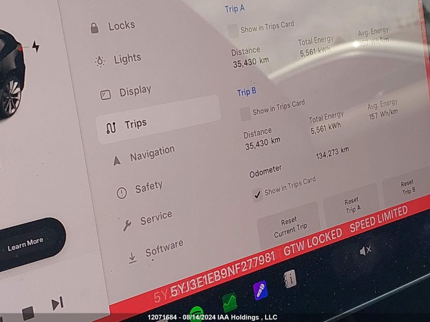 2022 Tesla Model 3 VIN: 5YJ3E1EB9NF277981 Lot: 12071684