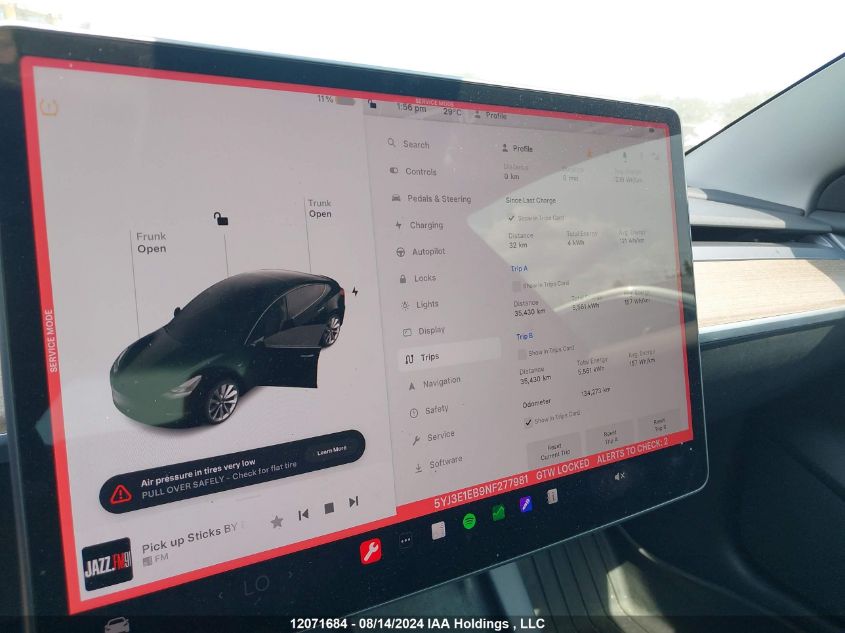 2022 Tesla Model 3 VIN: 5YJ3E1EB9NF277981 Lot: 12071684